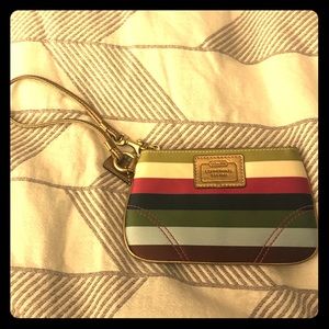Coach wristlet striped
